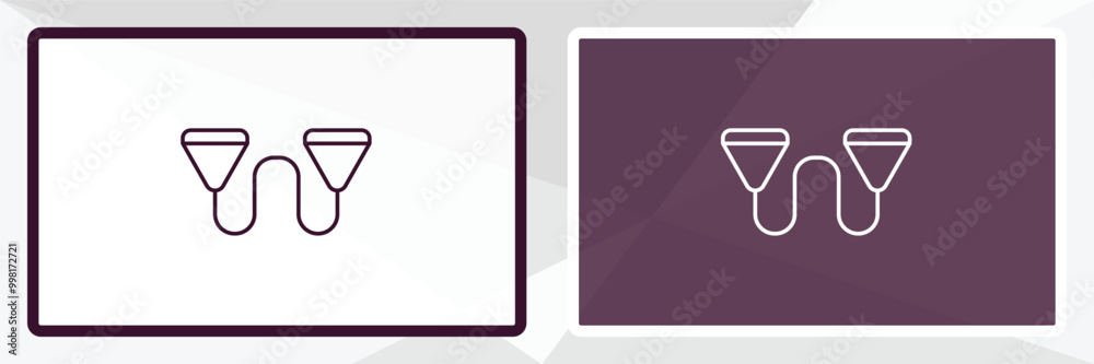 exercise bands outline icon. Linear vector from gym concept. Thin line white and black exercise bands icon isolated on white and dark background exercise bands outline icon. Linear vector from gym concept. Thin line white and black exercise bands icon isolated on white and dark background