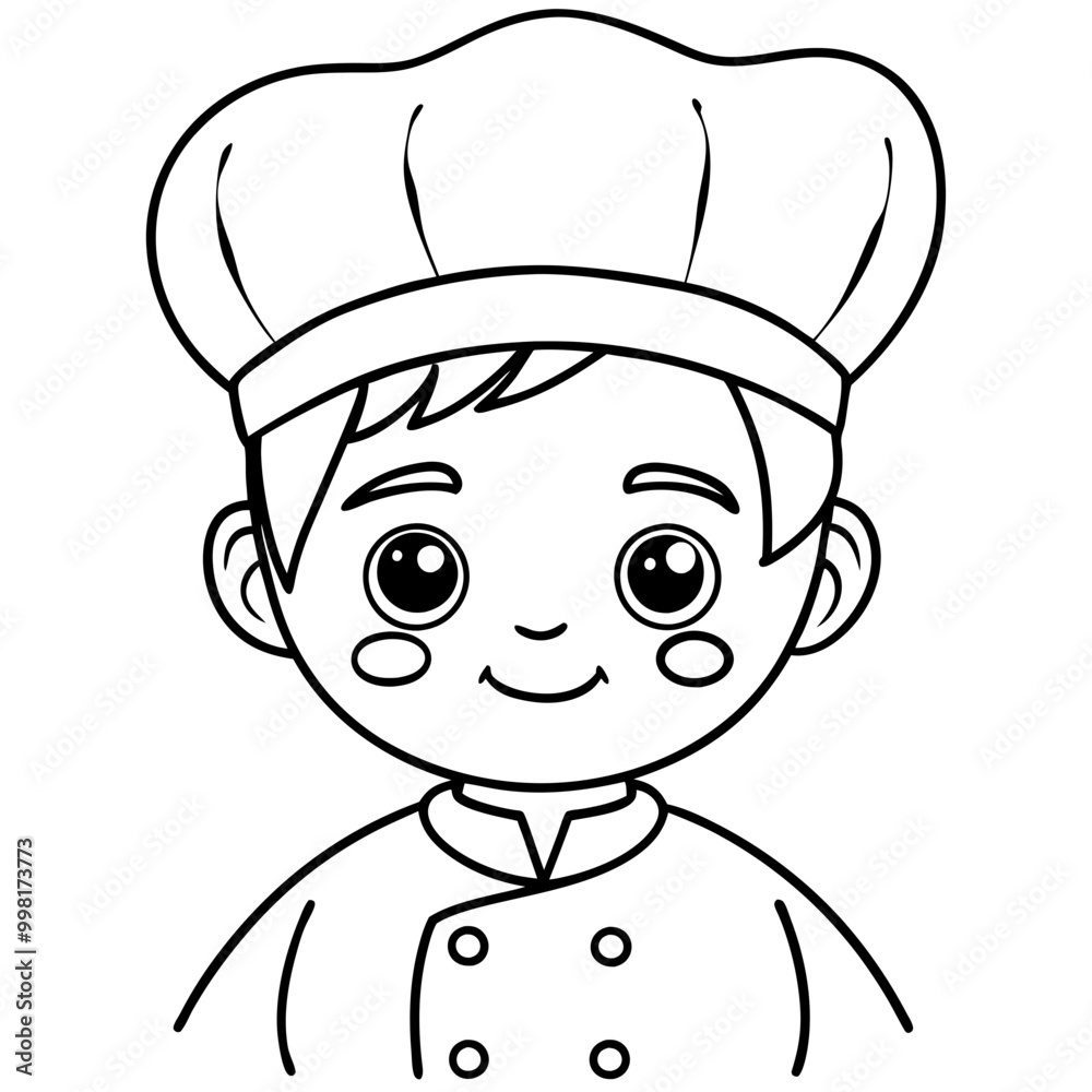 cute chef boy illustration cute chef boy illustration