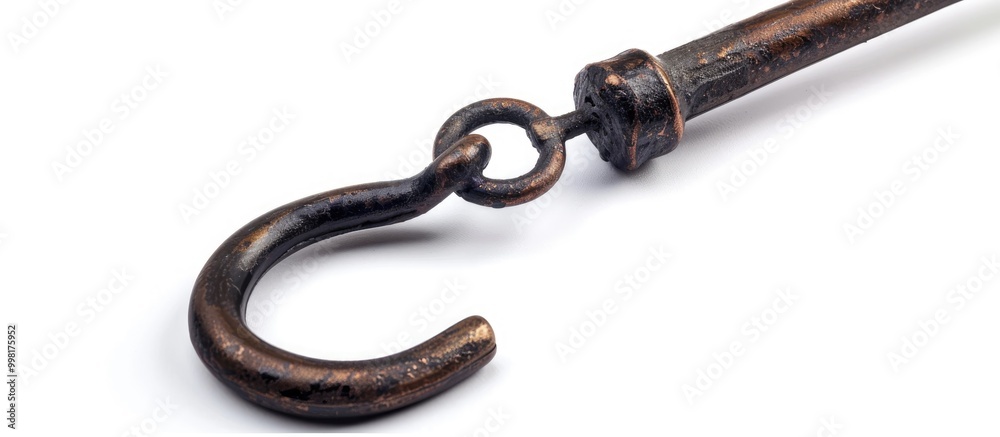 Handle Hanging Hook Isolate On The White Background Handle Hanging Hook Isolate On The White Background