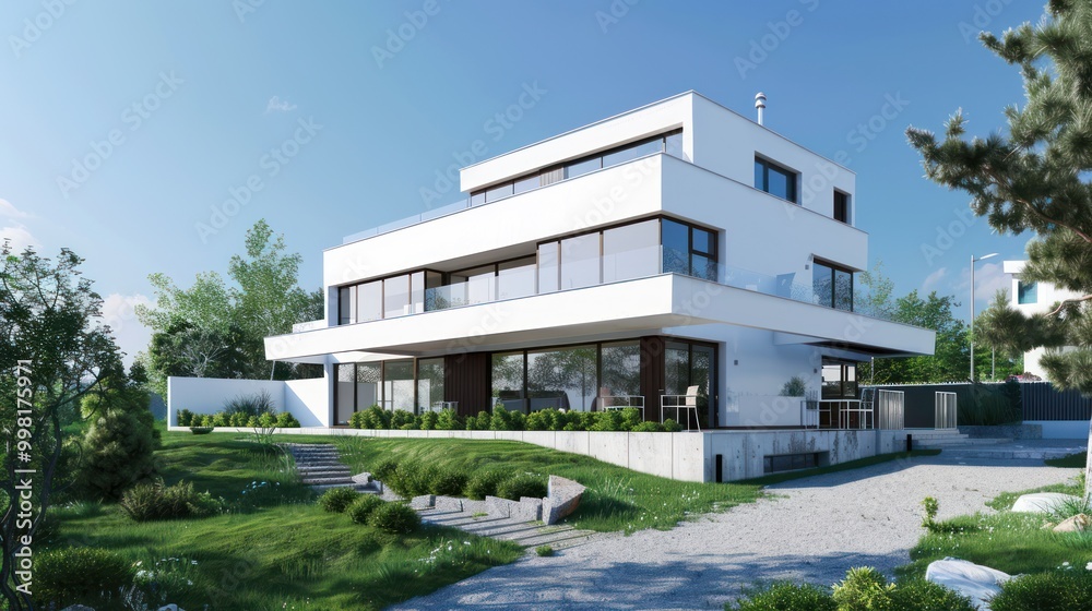 Modern House with a Beautiful Garden Modern House with a Beautiful Garden