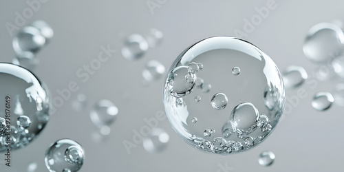 Bubbling Clear Water Macro Shot