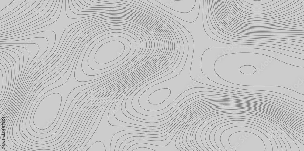Abstract gray topography contour map background design, topographic smooth light waves background texture pattern, seamless gray wavy lines geometric texture vintage outdoors style. Abstract gray topography contour map background design, topographic smooth light waves background texture pattern, seamless gray wavy lines geometric texture vintage outdoors style.