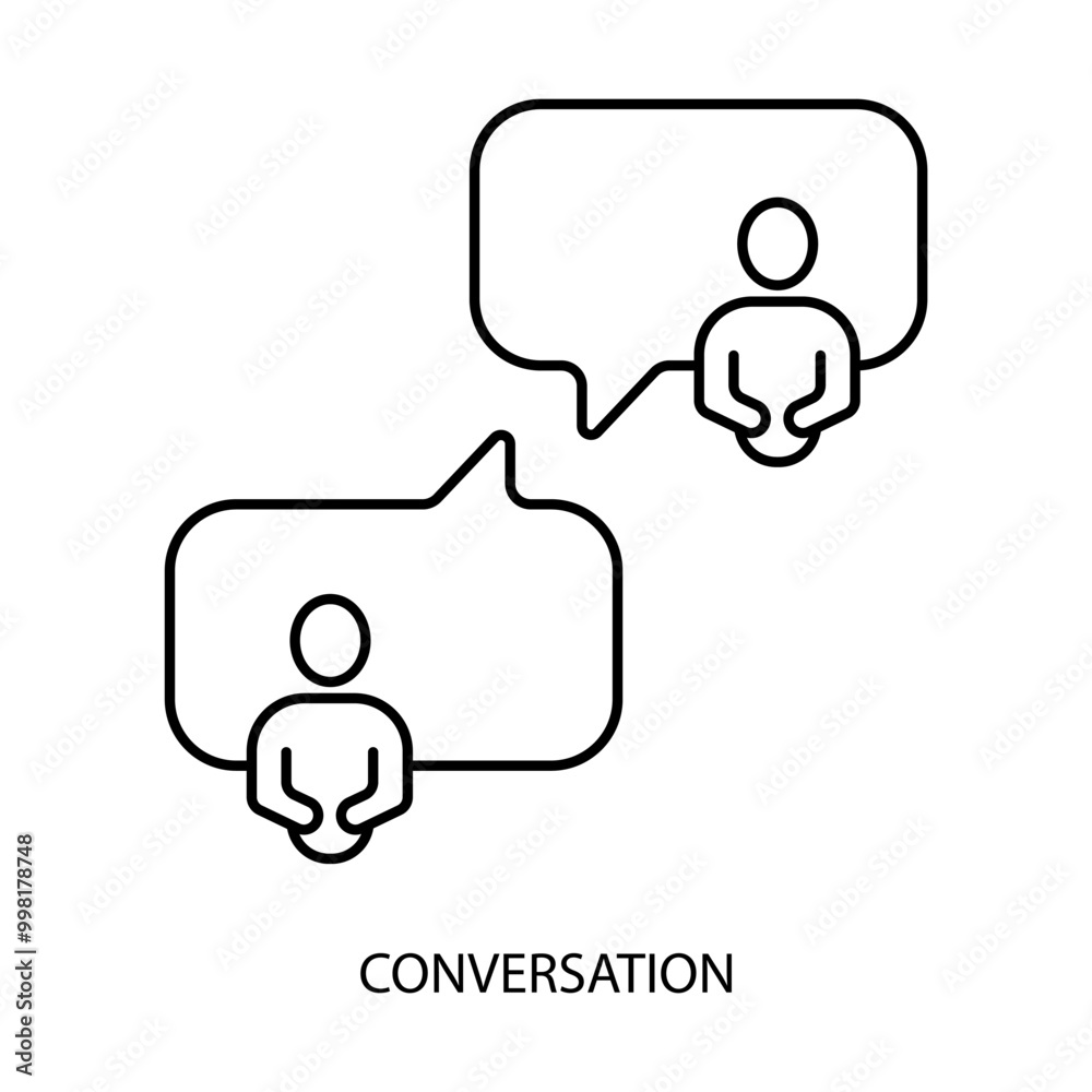 conversation concept line icon. Simple element illustration. conversation concept outline symbol design. conversation concept line icon. Simple element illustration. conversation concept outline symbol design.