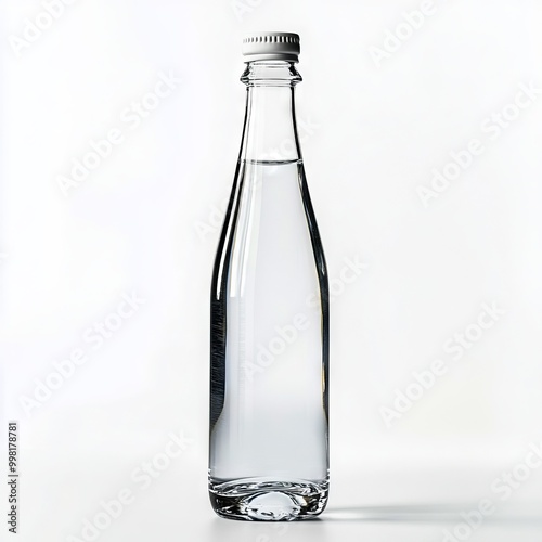 Wallpaper Mural A clear glass bottle with a white background Torontodigital.ca
