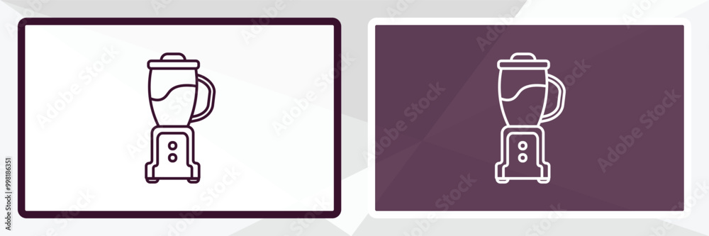 blend outline icon. Linear vector from food concept. Thin line white and black blend icon isolated on white and dark background blend outline icon. Linear vector from food concept. Thin line white and black blend icon isolated on white and dark background