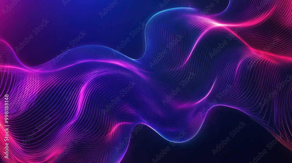 Abstract Neon Wave Design Abstract Neon Wave Design