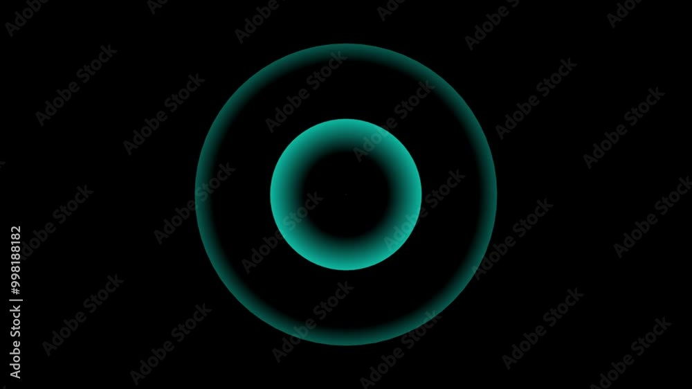 the Radio wave icon animation video. in Circle Form. Radio waves signal icon. in black background the Radio wave icon animation video. in Circle Form. Radio waves signal icon. in black background