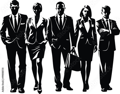 business people silhouettes