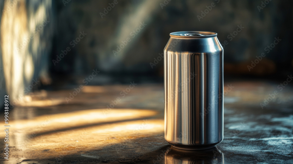 Aluminum soda can mockup with space for text Aluminum soda can mockup with space for text