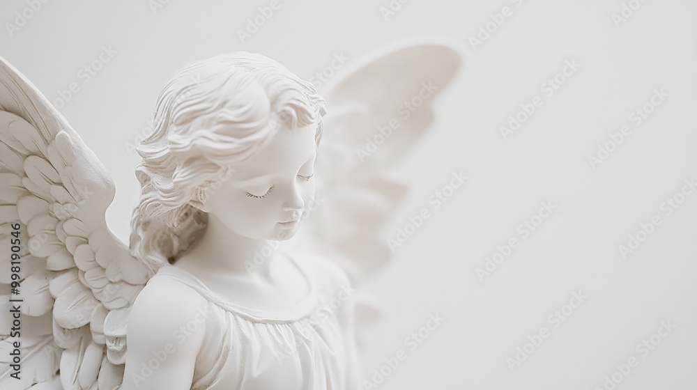 Angel Figure with White Background Angel Figure with White Background