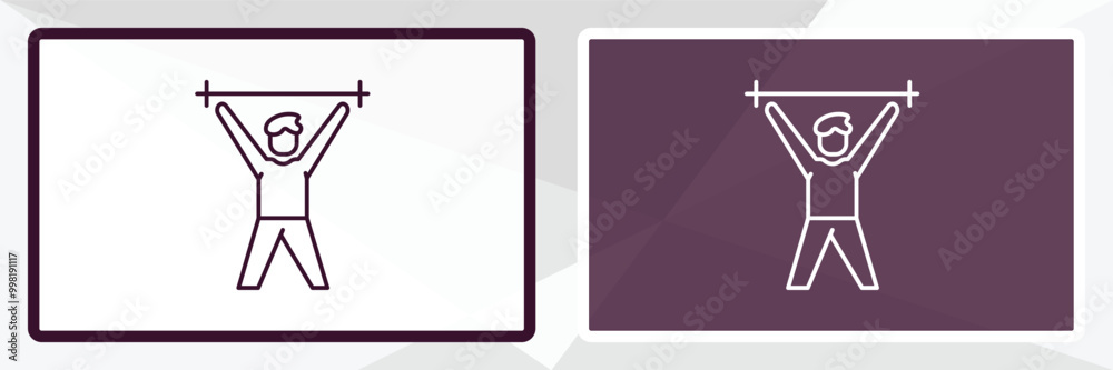 pumped human outline icon. Linear vector from feelings concept. Thin line white and black pumped human icon isolated on white and dark background pumped human outline icon. Linear vector from feelings concept. Thin line white and black pumped human icon isolated on white and dark background