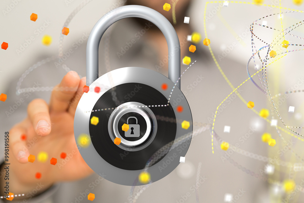 Obraz premium security data code digital concept