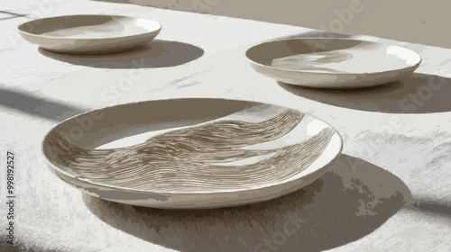 Serene Chalcedony Stoneware Plates