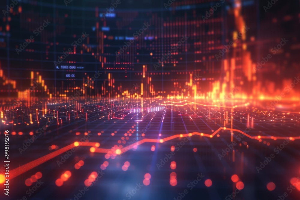 Digital Finance and Data Visualization Highlighting Financial Growth and Technology Trends Digital Finance and Data Visualization Highlighting Financial Growth and Technology Trends
