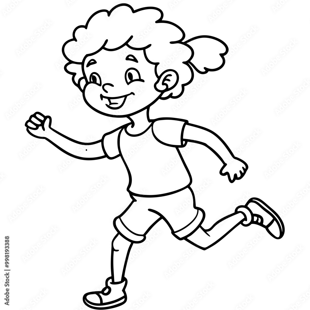 Obraz premium doodle kid with active action