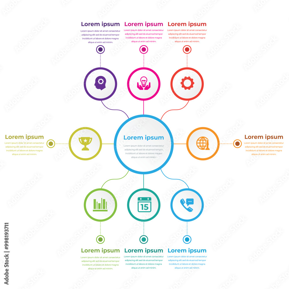 Business Infographic Design with Multiple Business Elements Business Infographic Design with Multiple Business Elements