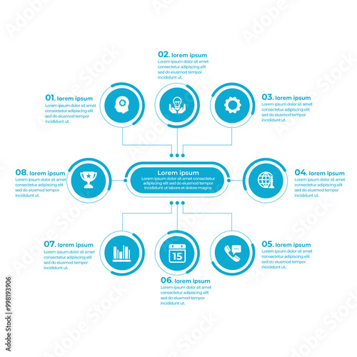 Business Infographic Design with Multiple Business Elements