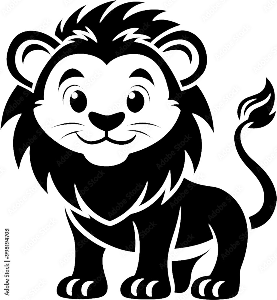 Versatile Black Lion Silhouette for Various Crafts. Versatile Black Lion Silhouette for Various Crafts.