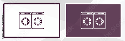 laundry zone outline icon. Linear vector from fashion concept. Thin line white and black laundry zone icon isolated on white and dark background