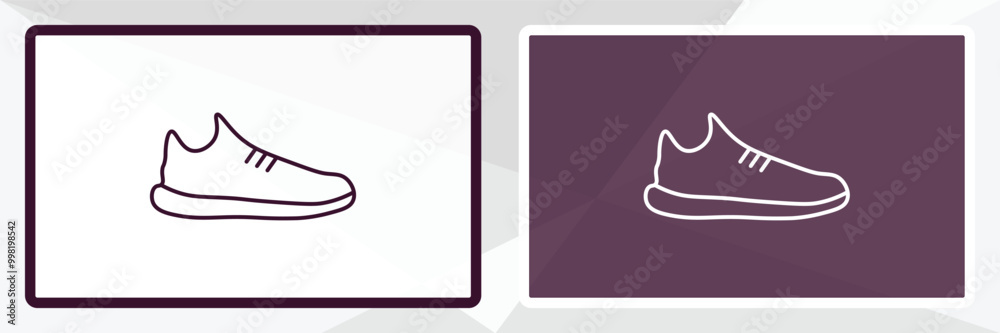 gym shoes outline icon. Linear vector from fashion concept. Thin line white and black gym shoes icon isolated on white and dark background gym shoes outline icon. Linear vector from fashion concept. Thin line white and black gym shoes icon isolated on white and dark background