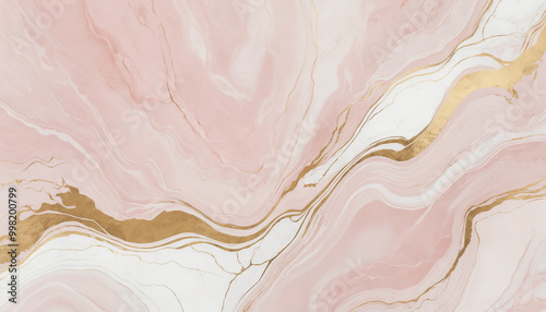 A serene soft pink marble background with subtle white and gold veining