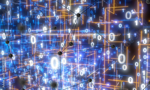 Neural network 3D illustrat...