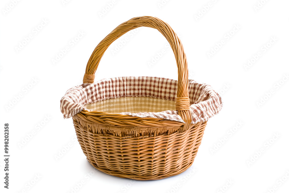 a wicker basket with a blanket
a wicker basket with a blanket