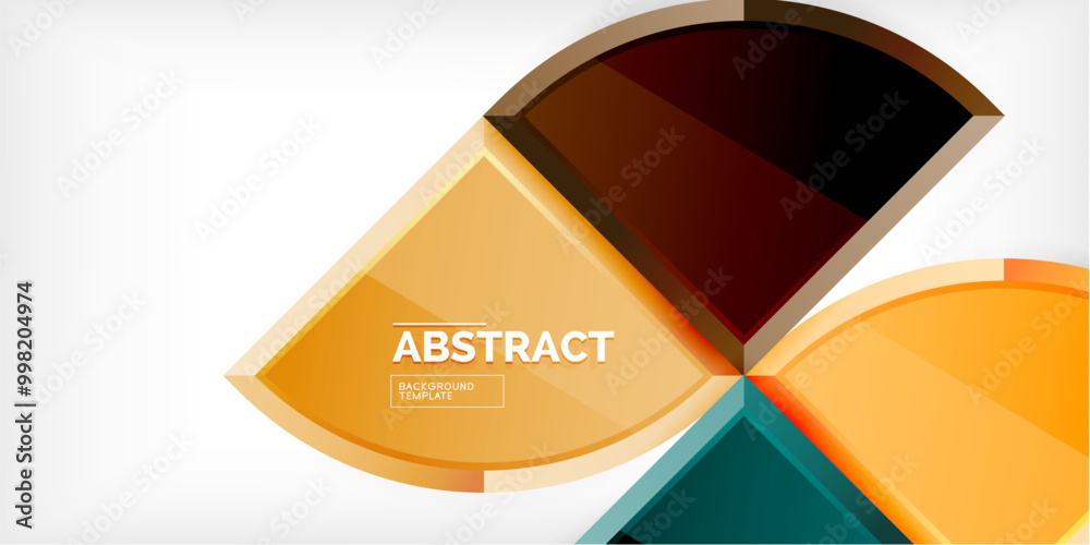Abstract background - circles and round triangles with 3d effect. Vector Illustration For Wallpaper, Banner, Background, Card, Book Illustration, landing page Abstract background - circles and round triangles with 3d effect. Vector Illustration For Wallpaper, Banner, Background, Card, Book Illustration, landing page