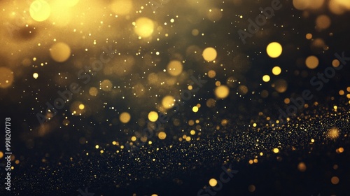 Wallpaper Mural A blurry image of gold sparkles with a dark background Torontodigital.ca