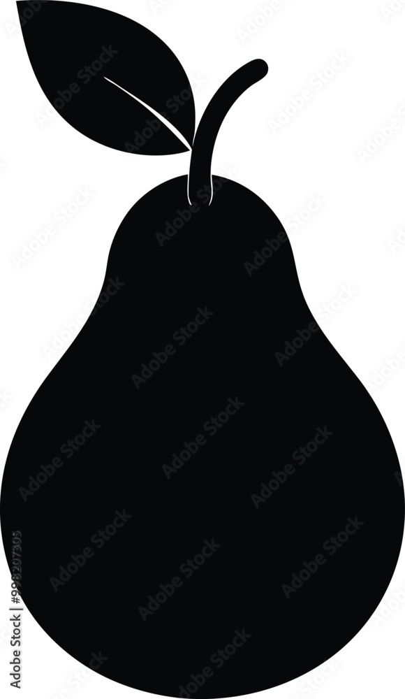 Pear icon vector, pear fruit silhouette vector
Pear icon vector, pear fruit silhouette vector