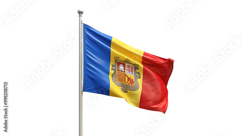 Andorra Flag on a Transparent Background