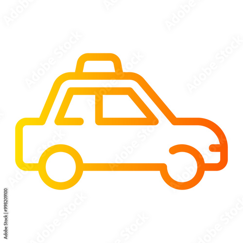 taxi gradient icon