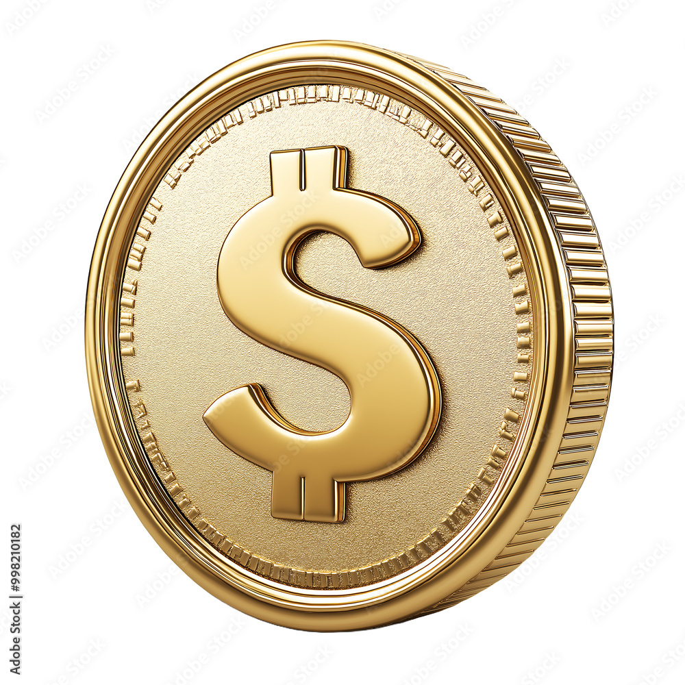 gold coin with dollar sign gold coin with dollar sign