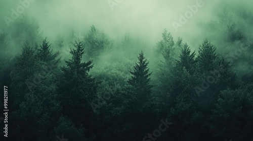 A deep forest green background with a gradient, offering a bold and refreshing space for content or products.