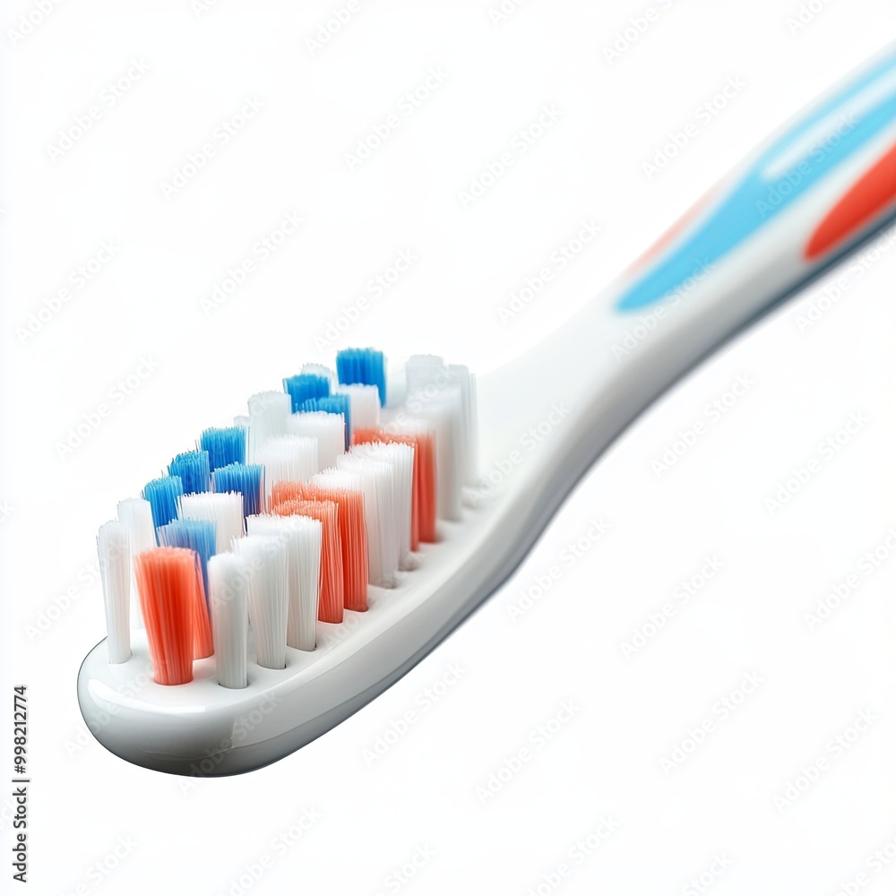 A toothbrush with white toothpaste tube used, Placed on a white background. A toothbrush with white toothpaste tube used, Placed on a white background.