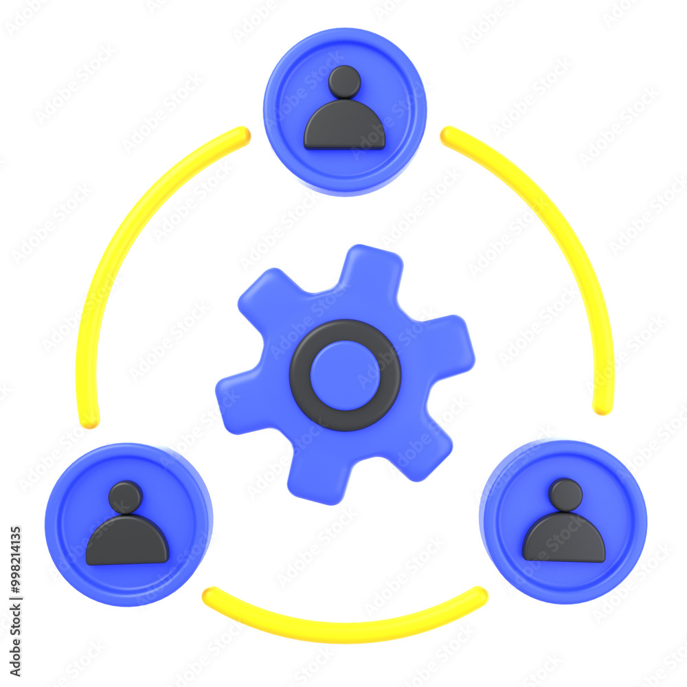 Innovation and Business 3D icon concept. 3d illustration of Team Collaboration Innovation and Business 3D icon concept. 3d illustration of Team Collaboration