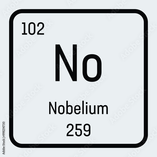 Nobelium icon. No chemical element