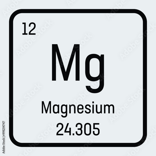 Magnesium icon. Mg chemical element