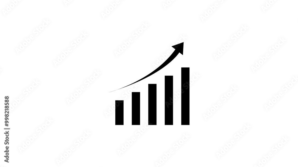 Graph going up. Rising bar graph, business graph with arrow, Business Growth Financial graph analysis. Graph going up. Rising bar graph, business graph with arrow, Business Growth Financial graph analysis.