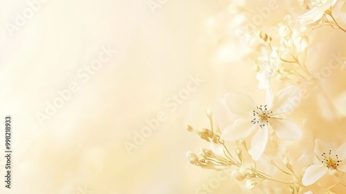 A pale pastel yellow background with soft lighting, offering a cheerful and lighthearted vibe for banners. photo