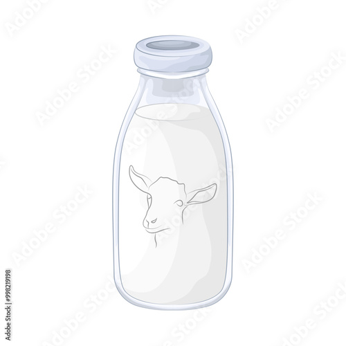 Illustration of milk bottle 