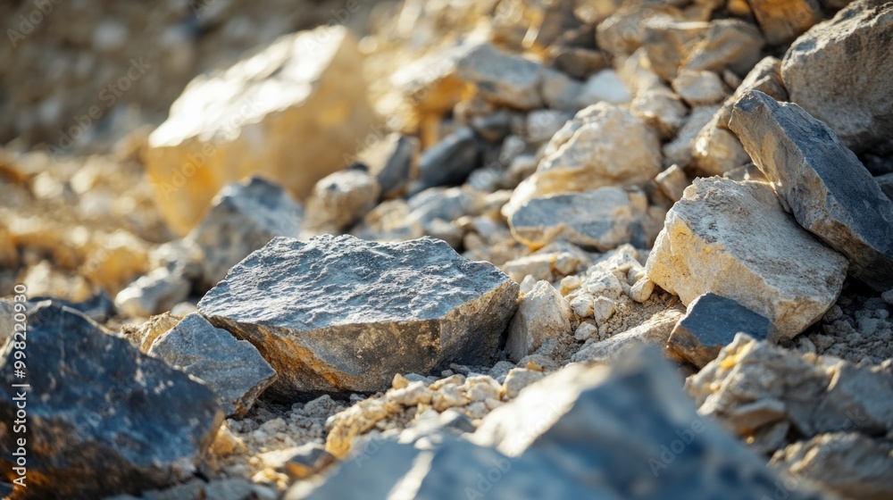 A pile of rocks with a large rock in the middle A pile of rocks with a large rock in the middle