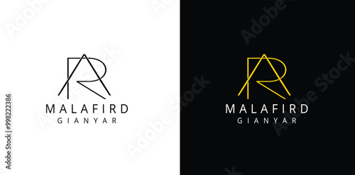 Letter RA AR Logo Design, Creative Minimal RA ARMonogram. abstract vector logo monogram. initial letter R A logo design vector illustration. Abstract initial monogram letter alphabet logo desig.Print