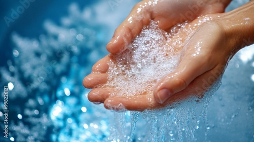 washing hands with water