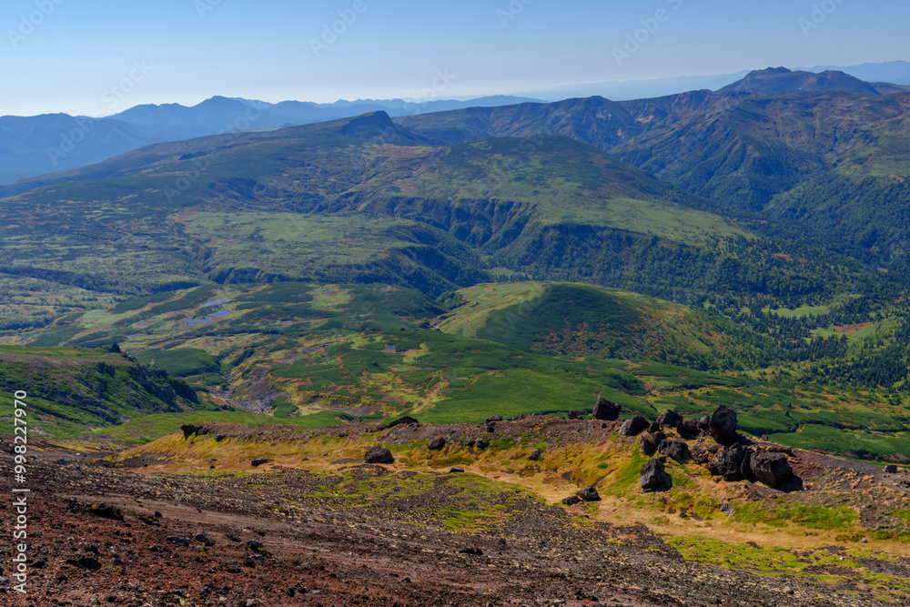 Obraz premium 大雪山旭岳登山 紅葉の日本百名山 北海道の絶景