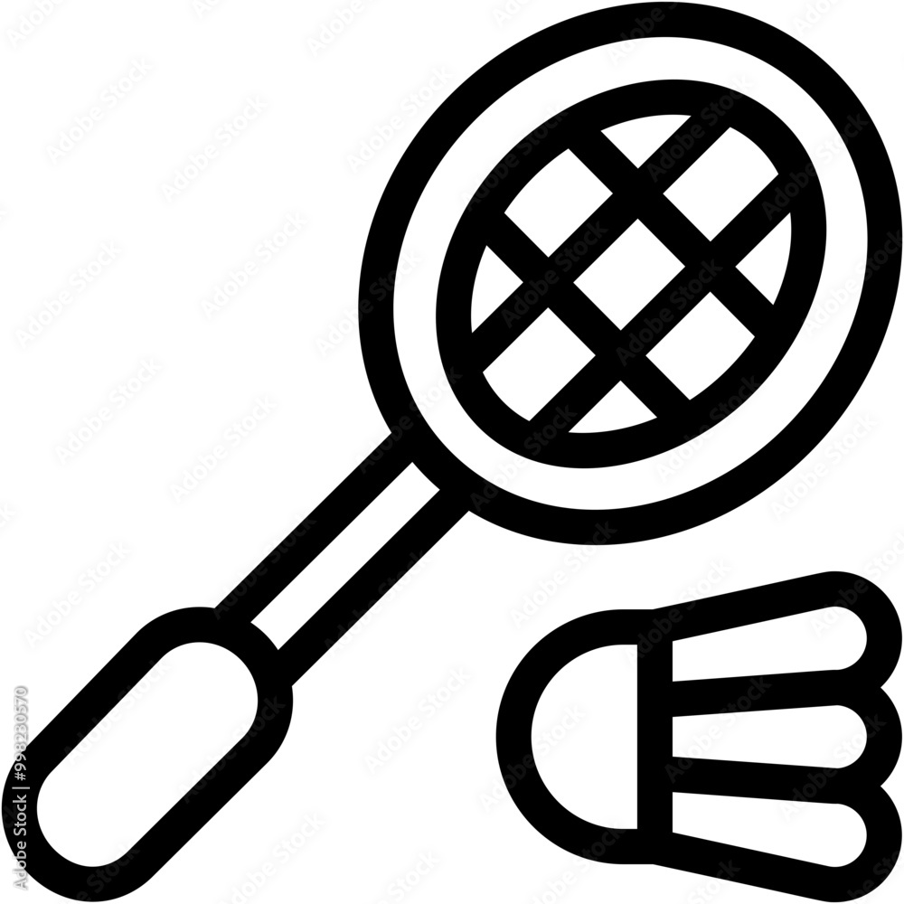 Vector Icon Badminton, Team Sport, Equipment, Shuttlecock, Sport Vector Icon Badminton, Team Sport, Equipment, Shuttlecock, Sport