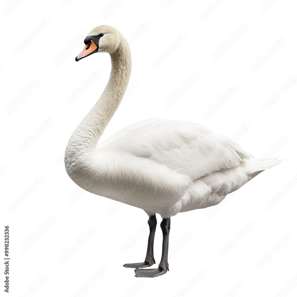 A swan against a transparent background A swan against a transparent background
