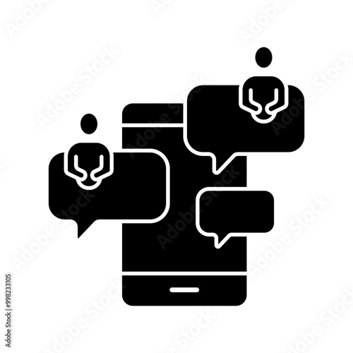 group chat concept line icon. Simple element illustration. group chat concept outline symbol design.