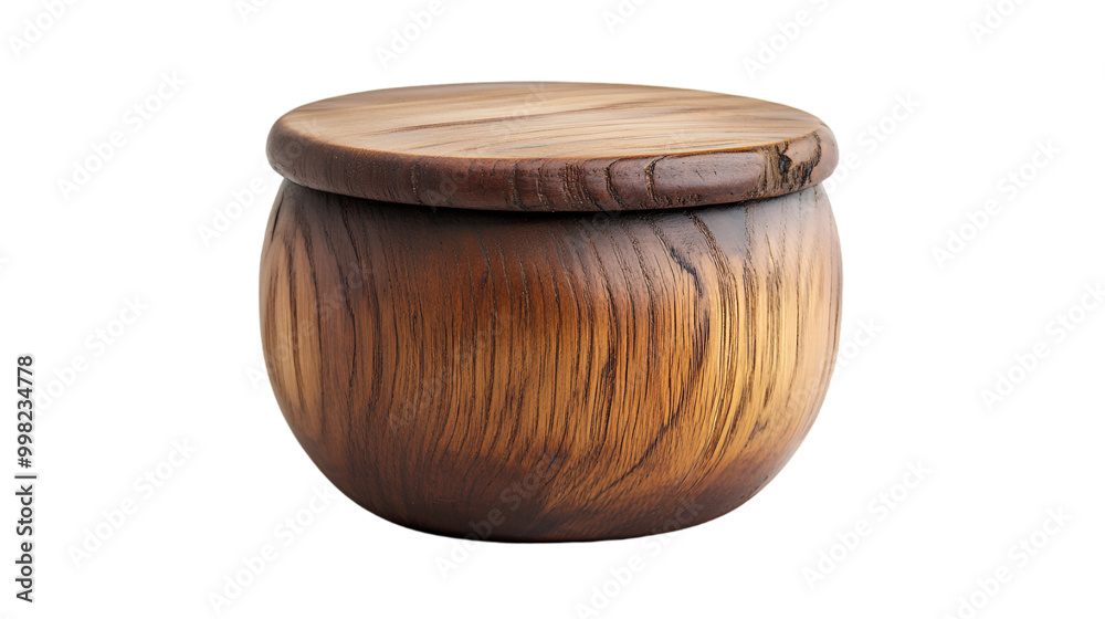 Fototapeta premium a wooden bowl with a lid