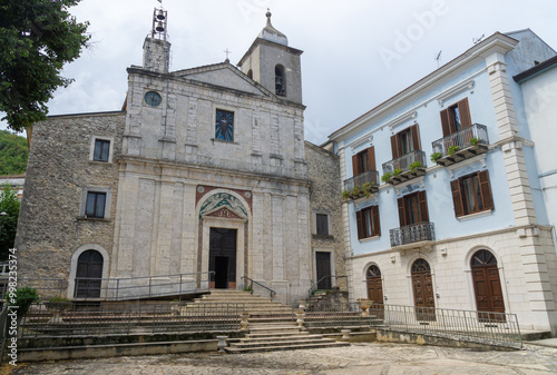 The main square of Filignano, an Italian municipality of 574 inhabitants in the province of Isernia in Molise.